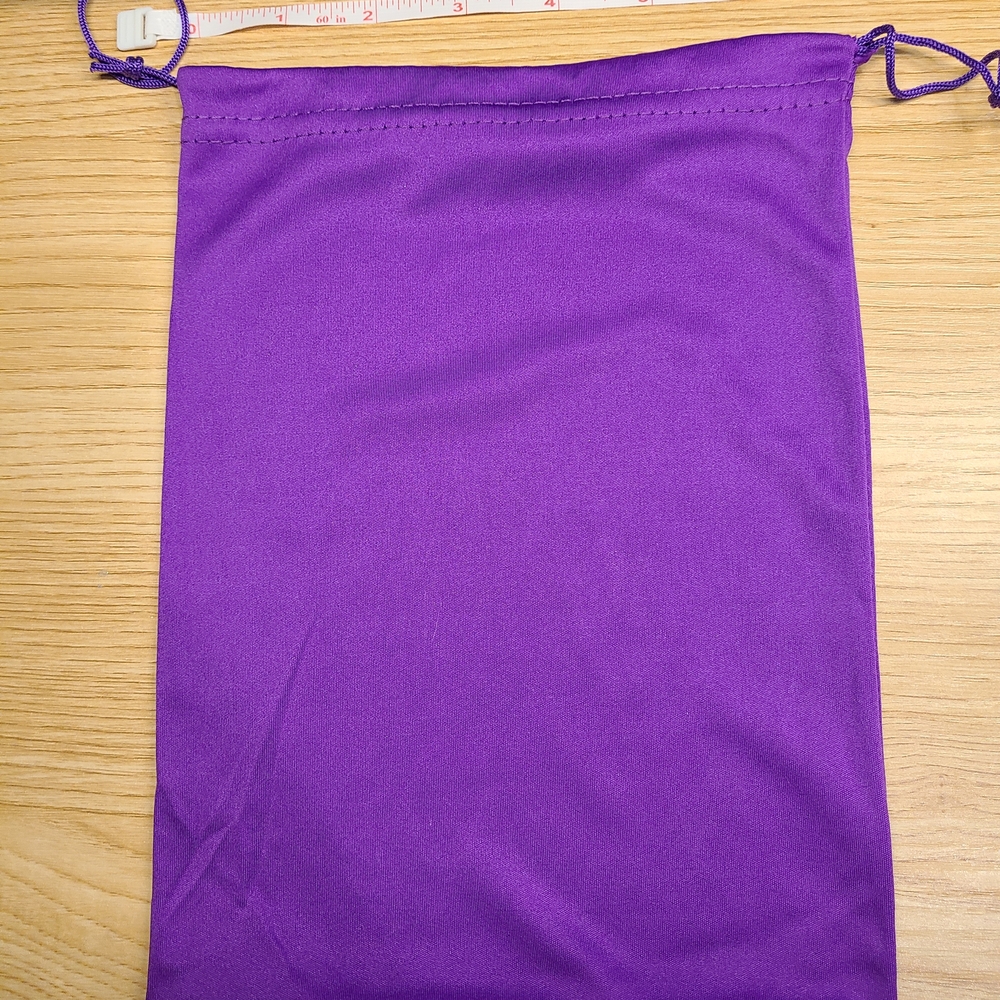 Purple Drawstring Dust Bag Silky Wallet Purse Storage
